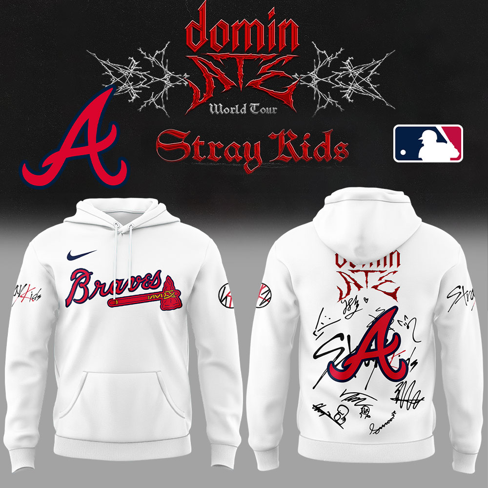 Atlanta Braves x Stray Kids DomiATE Word Tour Signature Hoodie Atlanta Braves x Stray Kids DomiATE Word Tour Signature Hoodie