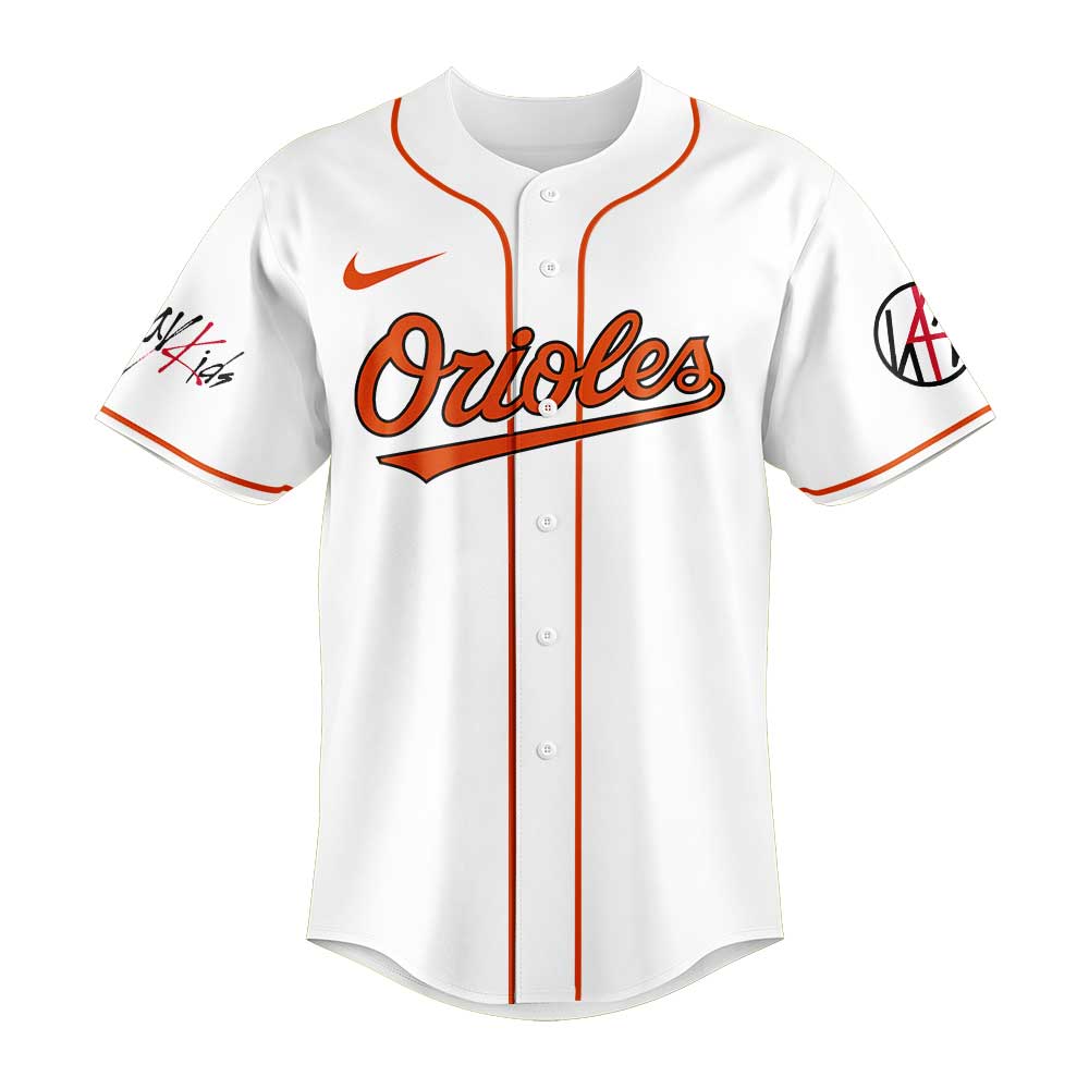 Baltimore Orioles x Stray Kids DomiATE Word Tour Signature Baseball Jersey Baltimore Orioles x Stray Kids DomiATE Word Tour Signature Baseball Jersey