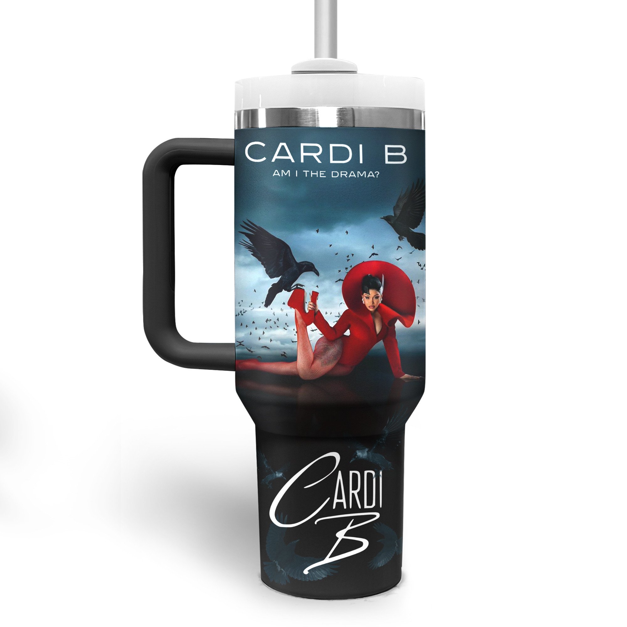 Cardi B "Am I The Drama?" Special Tumbler 40oz with Handle Cardi B "Am I The Drama?" Special Tumbler 40oz with Handle