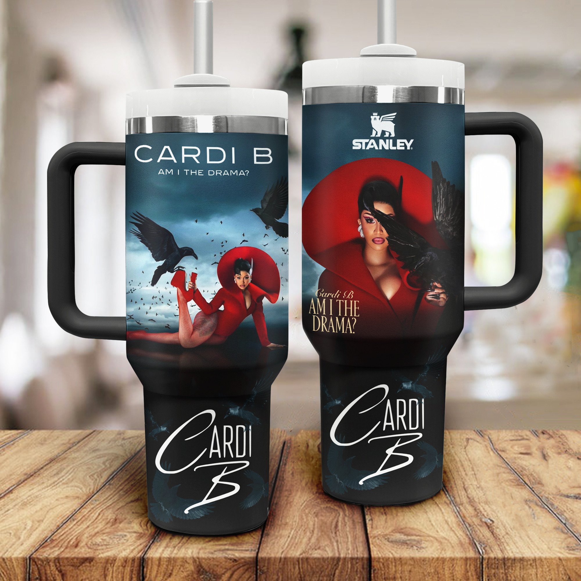 Cardi B "Am I The Drama?" Special Tumbler 40oz with Handle Cardi B "Am I The Drama?" Special Tumbler 40oz with Handle