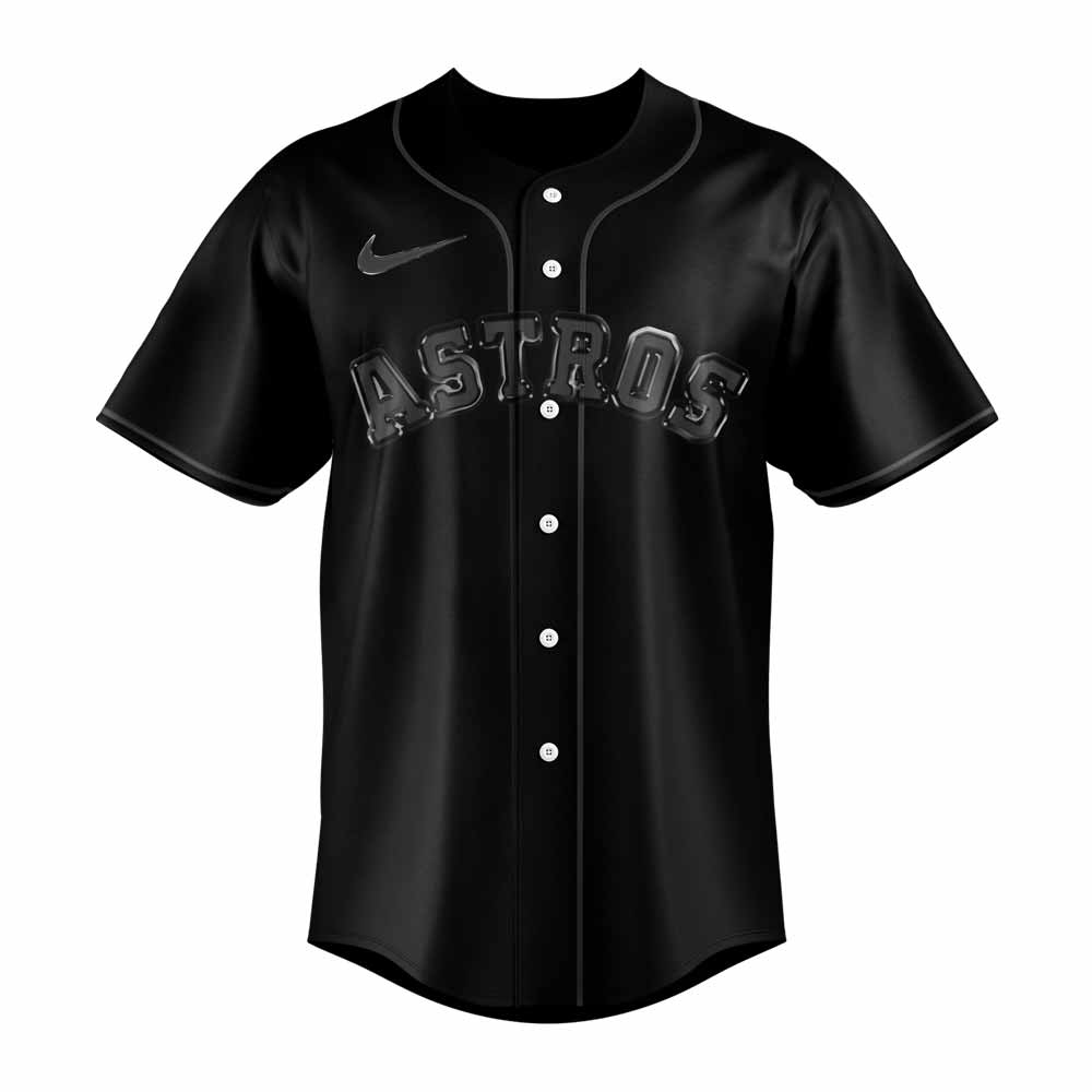 Houston Astros MLB x Back In Black 2025 Jersey Houston Astros MLB x Back In Black 2025 Jersey