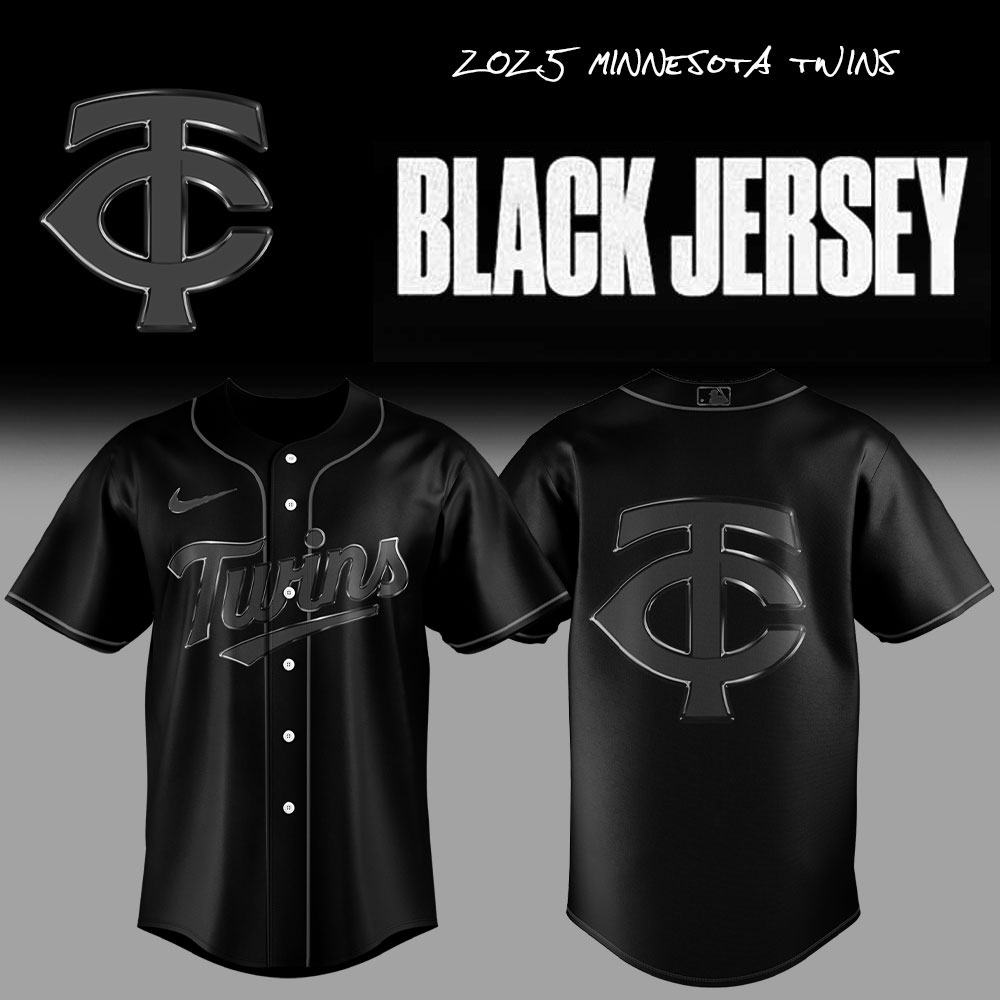 Minnesota Twins MLB x Back In Black 2025 Jersey Minnesota Twins MLB x Back In Black 2025 Jersey