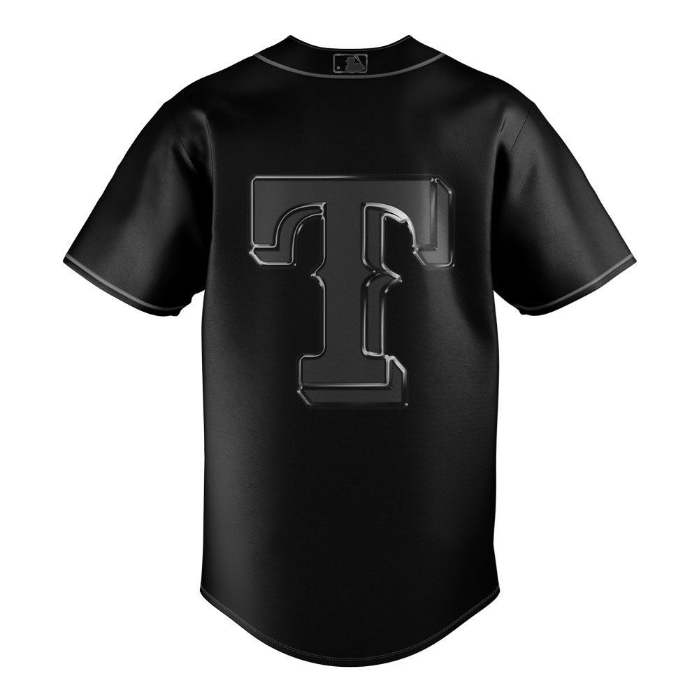 Texas Rangers MLB x Back In Black 2025 Jersey Texas Rangers MLB x Back In Black 2025 Jersey