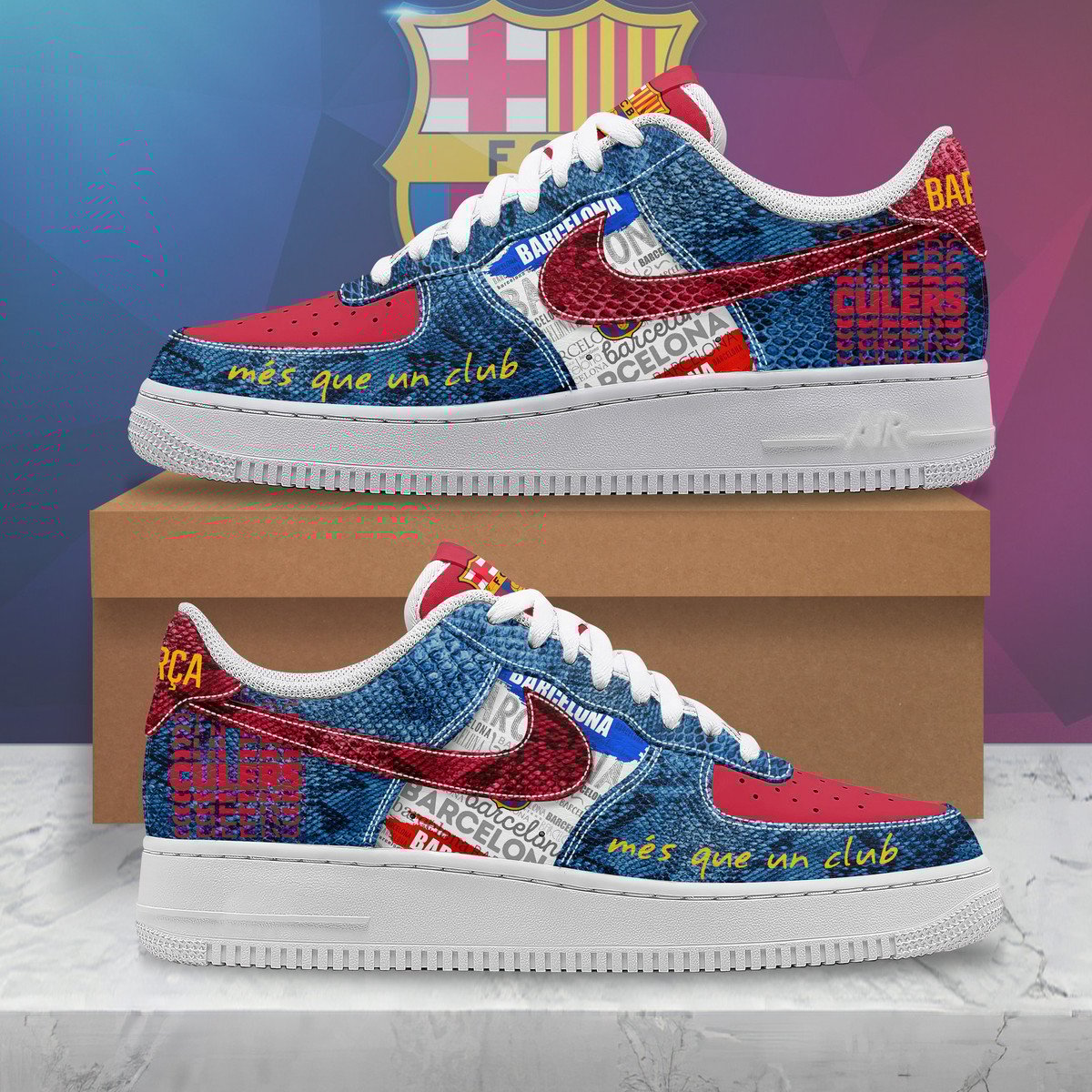 FC Barcelona MÉS QUE UN CLUB Nike Air Force 1 FC Barcelona MÉS QUE UN CLUB Nike Air Force 1