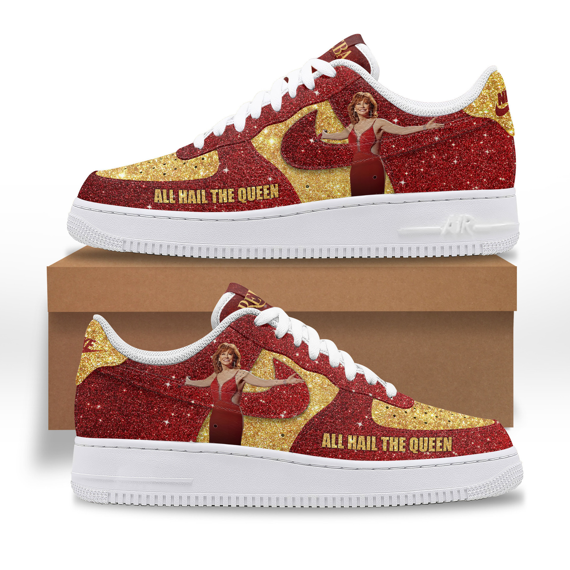 Reba McEntire 50th Anniversary All Hail The Quuen Nike Air Force 1 Reba McEntire 50th Anniversary All Hail The Quuen Nike Air Force 1
