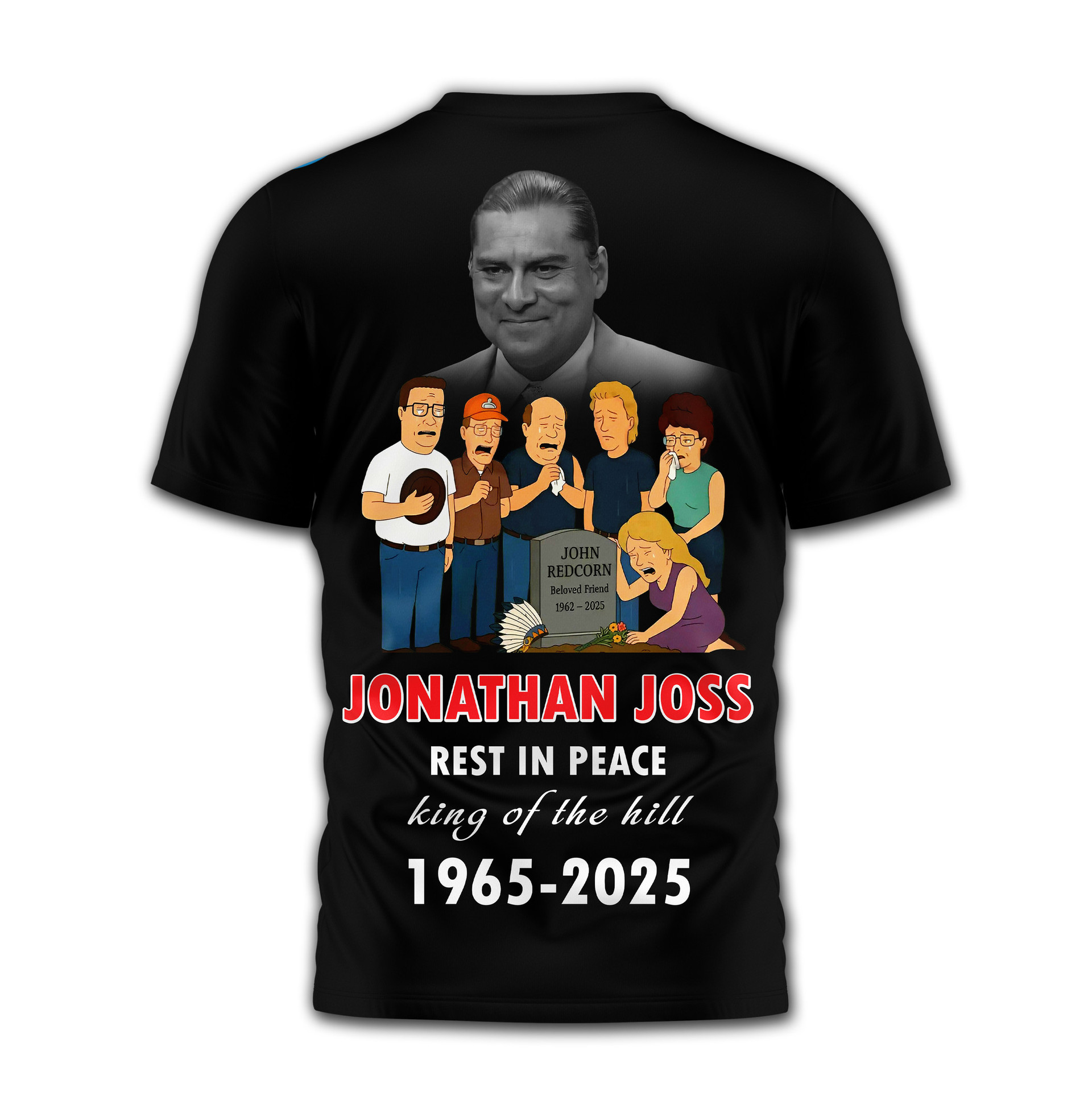 Jonathan Joss "Rest in Peace King of the Hill" Special Black Tee Jonathan Joss "Rest in Peace King of the Hill" Special Black Tee
