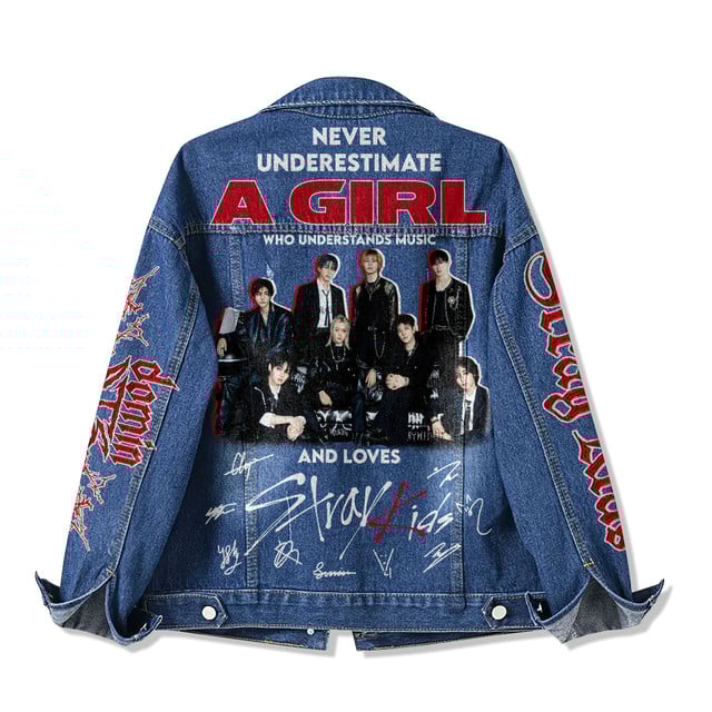 Stray Kids Dominate World Tour 2025 Premium Denim Jacket Stray Kids Dominate World Tour 2025 Premium Denim Jacket