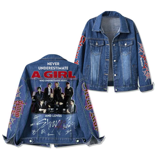 Stray Kids Dominate World Tour 2025 Premium Denim Jacket Stray Kids Dominate World Tour 2025 Premium Denim Jacket
