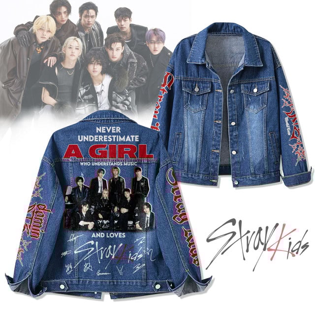 Stray Kids Dominate World Tour 2025 Premium Denim Jacket Stray Kids Dominate World Tour 2025 Premium Denim Jacket