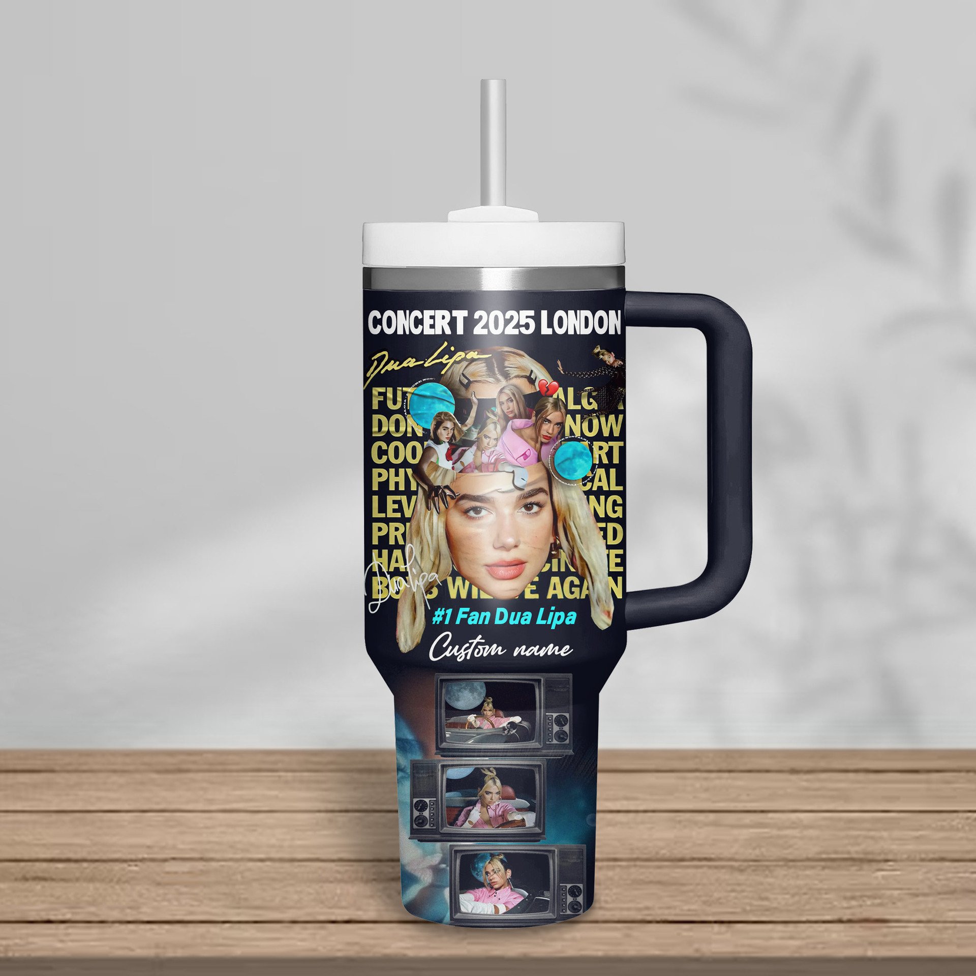 Dua Lipa Concert 2025 Custom For Fan! Stanley Tumbler Dua Lipa Concert 2025 Custom For Fan! Stanley Tumbler