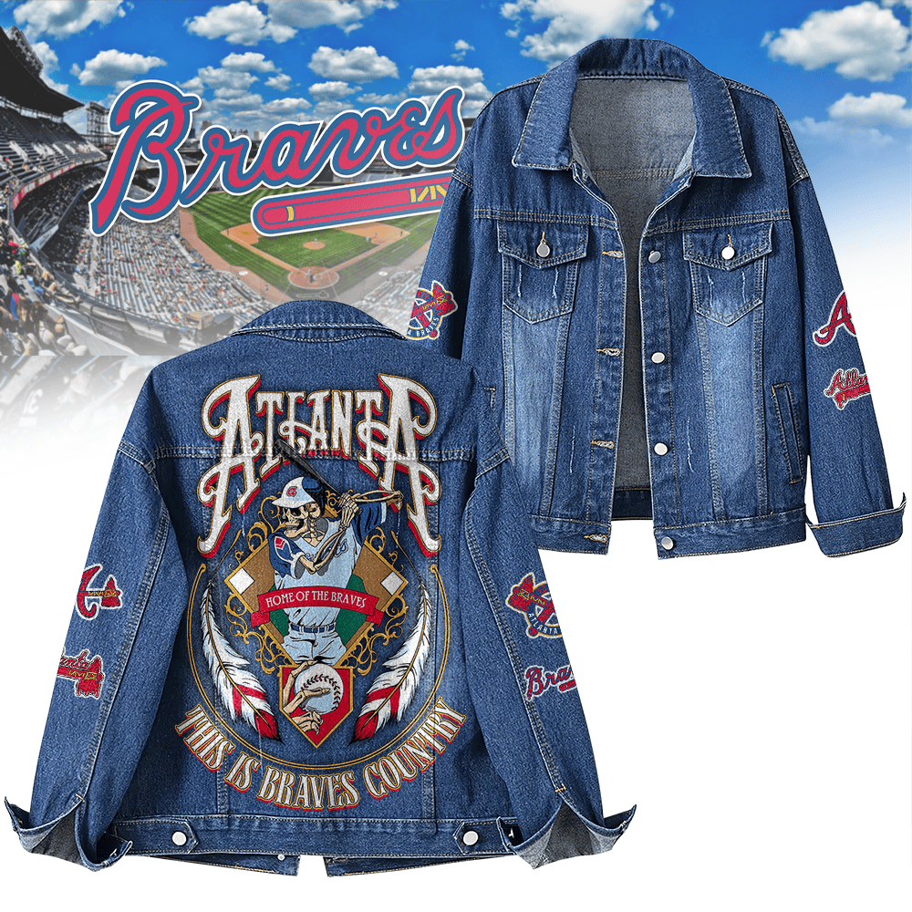 Atlanta Braves "HOME OF THE BRAVES" Denim Jacket Atlanta Braves "HOME OF THE BRAVES" Denim Jacket