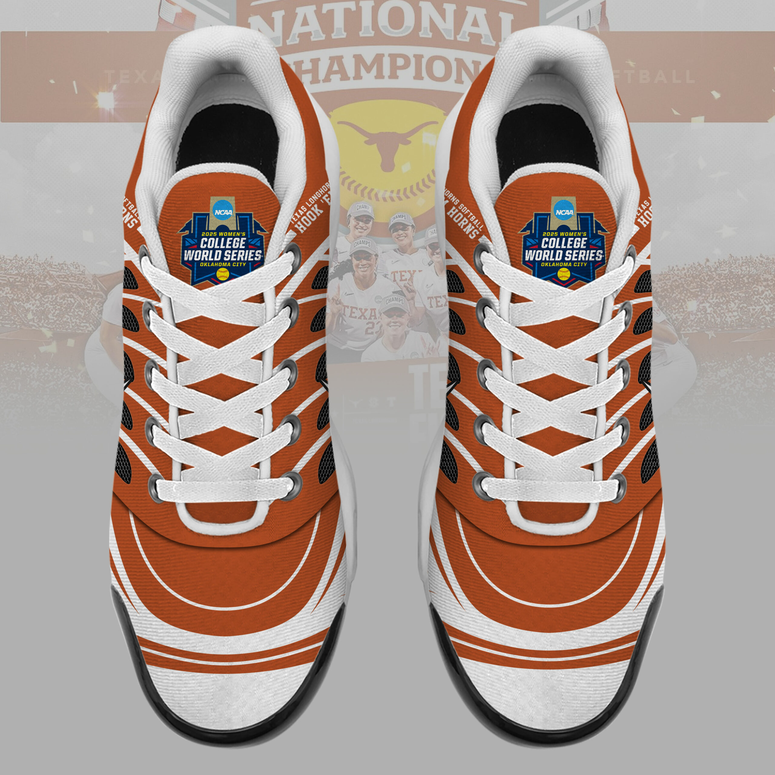 Texas Longhorns Softball National Champions 2025 "Hook em Horn" Air Max Shoes Texas Longhorns Softball National Champions 2025 "Hook em Horn" Air Max Shoes