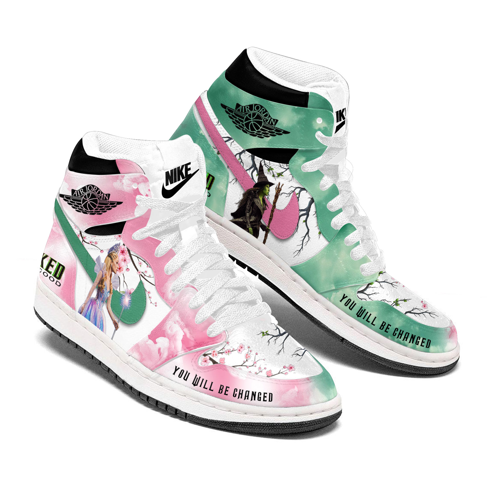 Wicked "You will be Changed For Good" Special Air Jordan 1 Sneaker Wicked "You will be Changed For Good" Special Air Jordan 1 Sneaker
