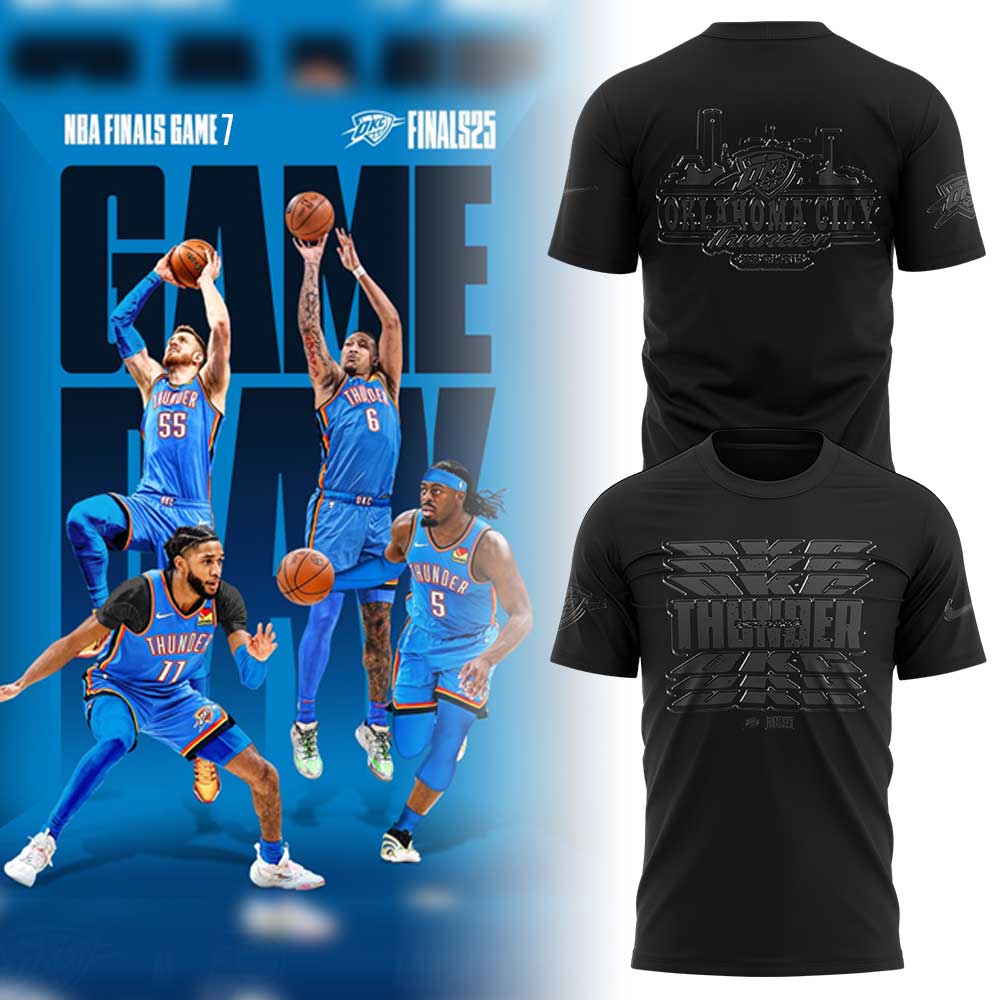 Oklahoma City Thunder Back In Black Game 7 Tee Oklahoma City Thunder Back In Black Game 7 Tee