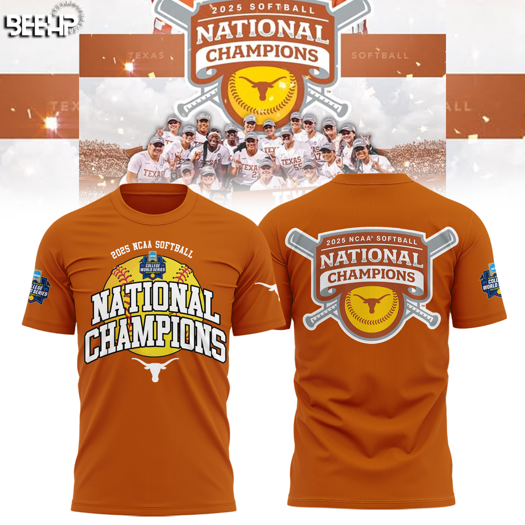 Texas Longhorns Softball National Champions 2025 "Hook em Horn" Shirt Texas Longhorns Softball National Champions 2025 "Hook em Horn" Shirt