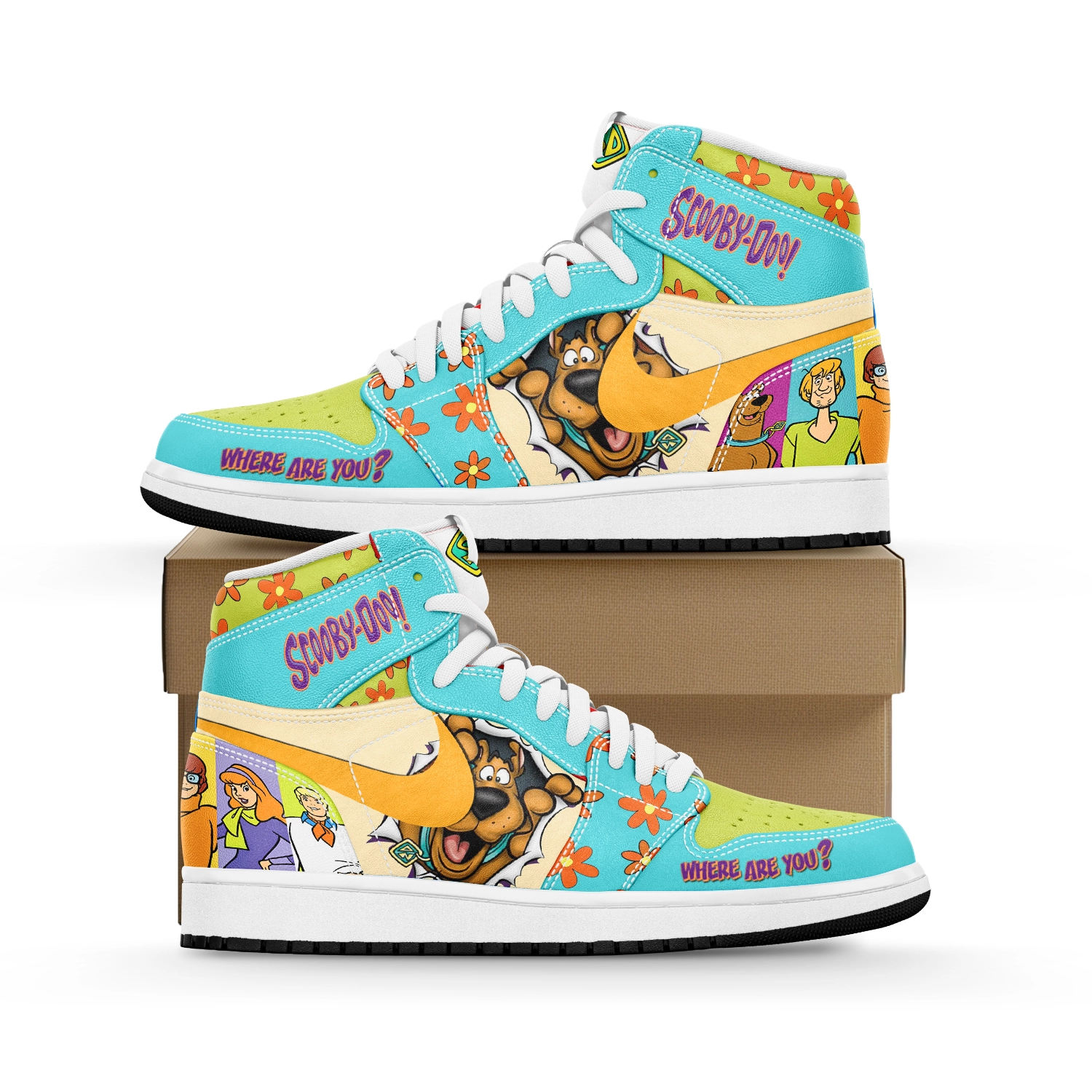 Scooby-Doo "Where Are You!" Air Jordan 1 Sneakers Scooby-Doo "Where Are You!" Air Jordan 1 Sneakers
