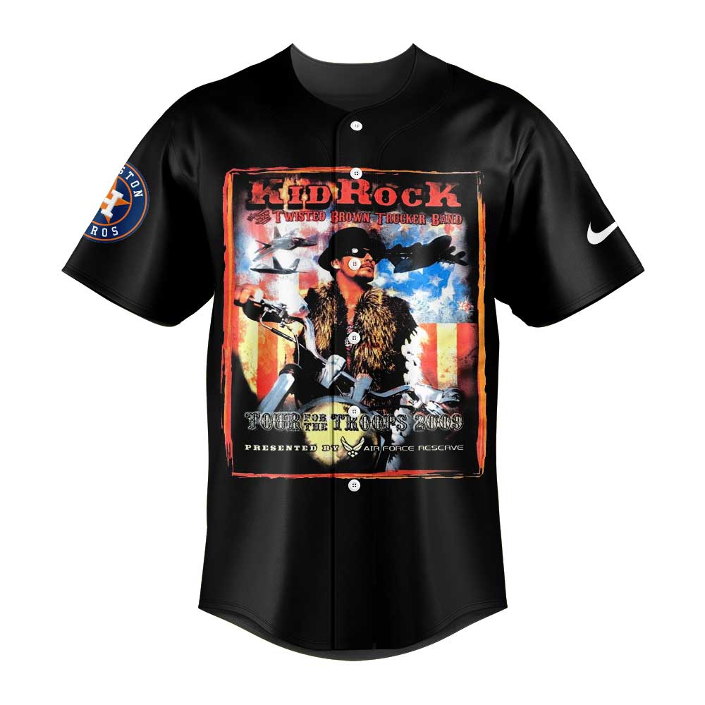 Houston Astros x Morgan "I'm The Problem Tour" Kid Rock Black Jersey Houston Astros x Morgan "I'm The Problem Tour" Kid Rock Black Jersey