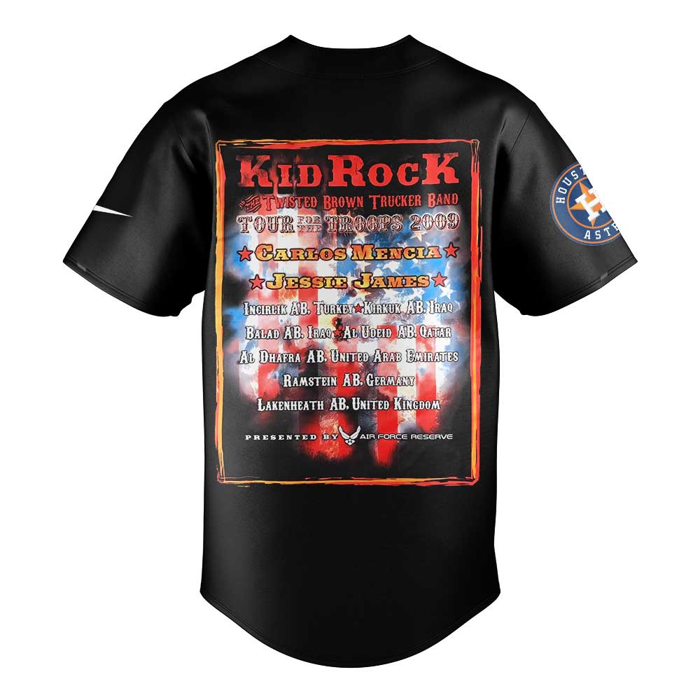 Houston Astros x Morgan "I'm The Problem Tour" Kid Rock Black Jersey Houston Astros x Morgan "I'm The Problem Tour" Kid Rock Black Jersey