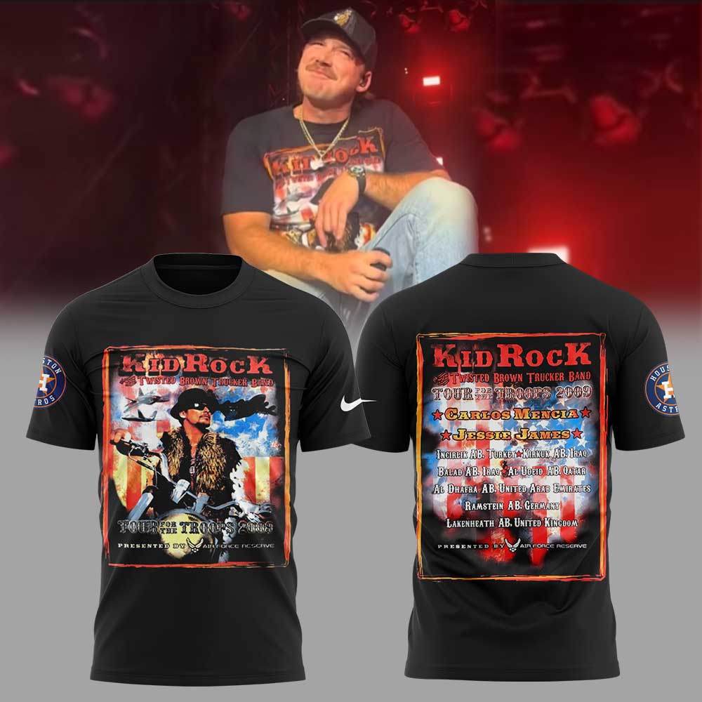 Houston Astros x Morgan "I'm The Problem Tour" Kid Rock Black Shirt Houston Astros x Morgan "I'm The Problem Tour" Kid Rock Black Shirt