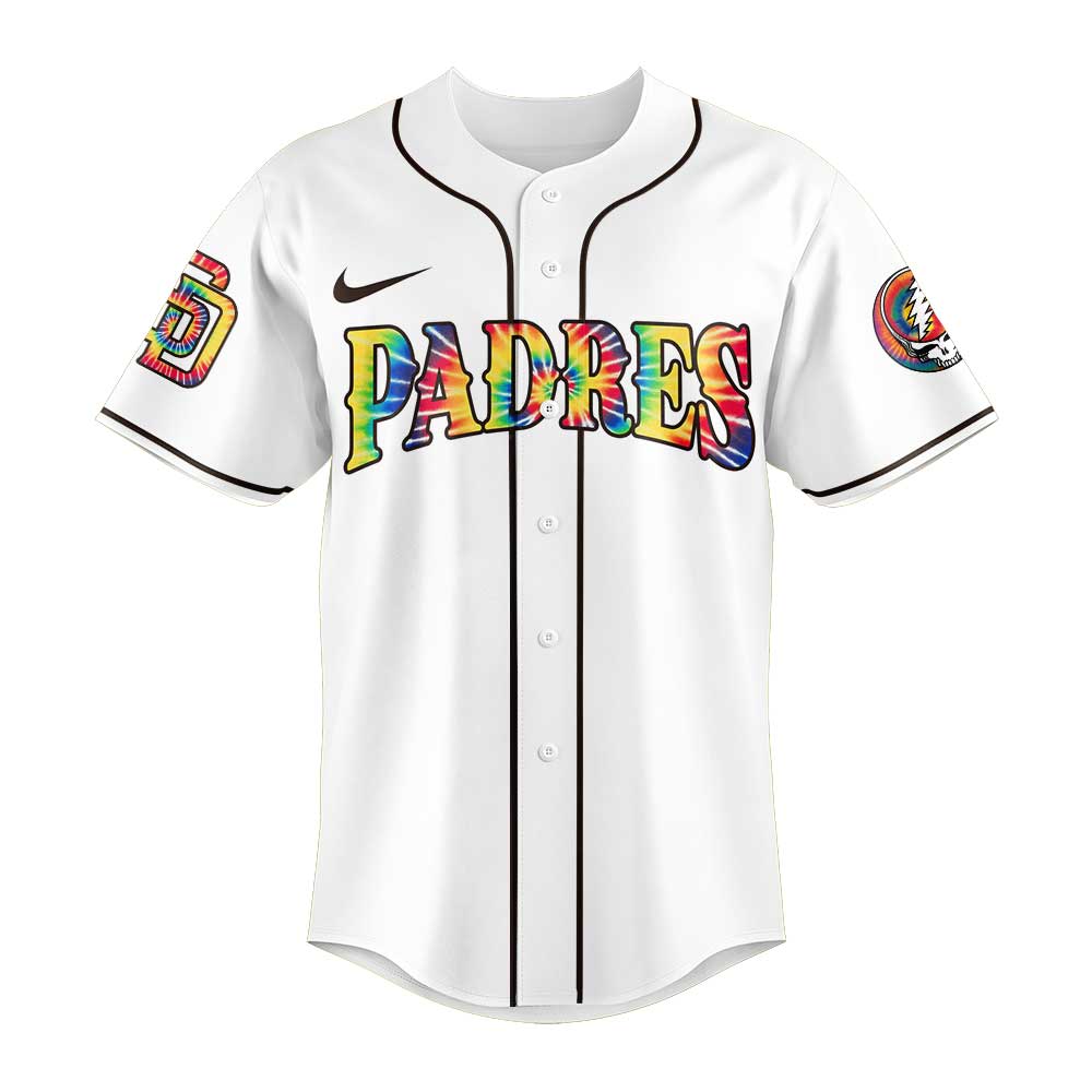 San Diego Padres Celebrating Grateful Dead Night Limited Edition Jersey San Diego Padres Celebrating Grateful Dead Night Limited Edition Jersey