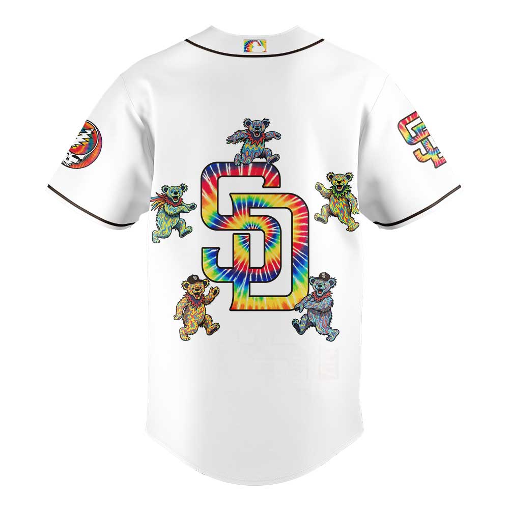 San Diego Padres Celebrating Grateful Dead Night Limited Edition Jersey San Diego Padres Celebrating Grateful Dead Night Limited Edition Jersey