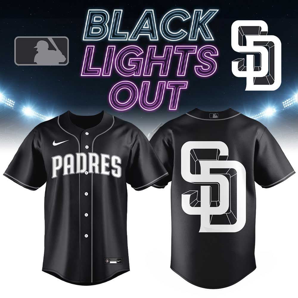 San Diego Padres Black Lights Out Limited Edition Jersey San Diego Padres Black Lights Out Limited Edition Jersey