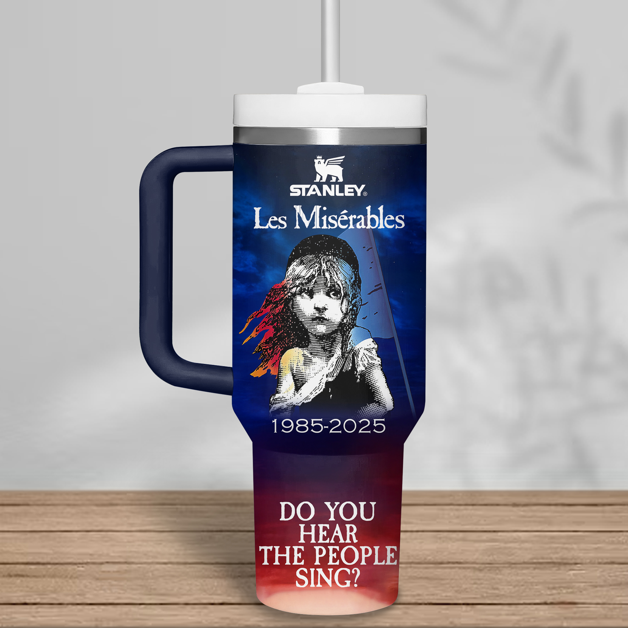 Les Miserables 40th Anniversary Custom Tumbler 40oz with Handle Les Miserables 40th Anniversary Custom Tumbler 40oz with Handle
