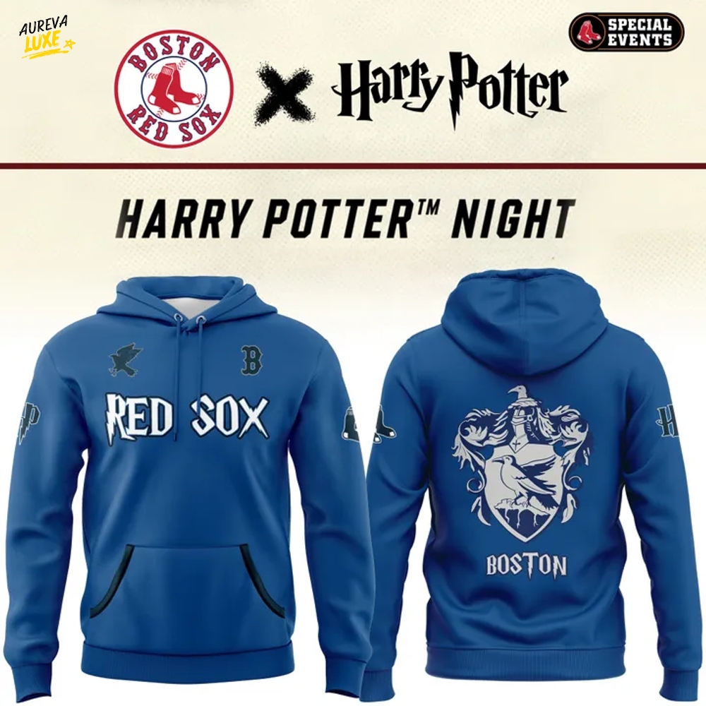 Boston Red Sox x Harry Potter Night Special Blue Hoodie Boston Red Sox x Harry Potter Night Special Blue Hoodie
