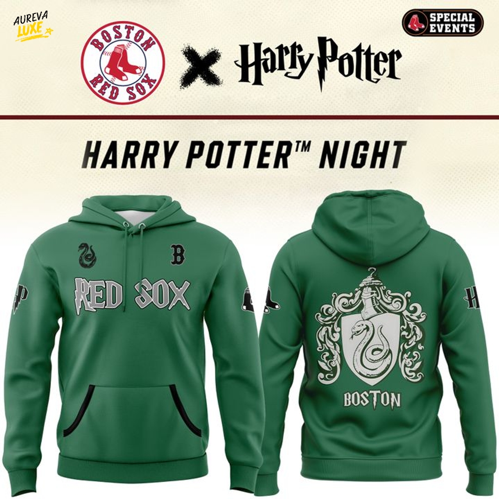 Boston Red Sox x Harry Potter Night Special Green Hoodie Boston Red Sox x Harry Potter Night Special Green Hoodie