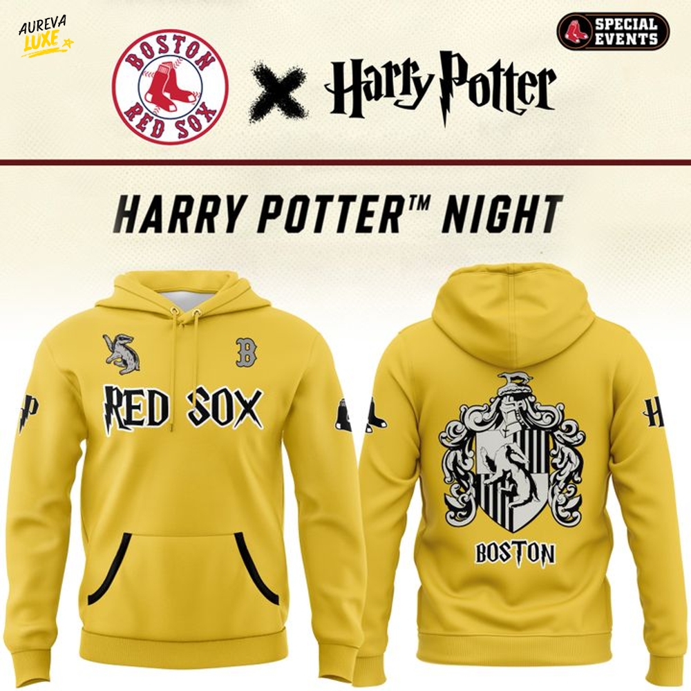 Boston Red Sox x Harry Potter Night Special Yellow Hoodie Boston Red Sox x Harry Potter Night Special Yellow Hoodie