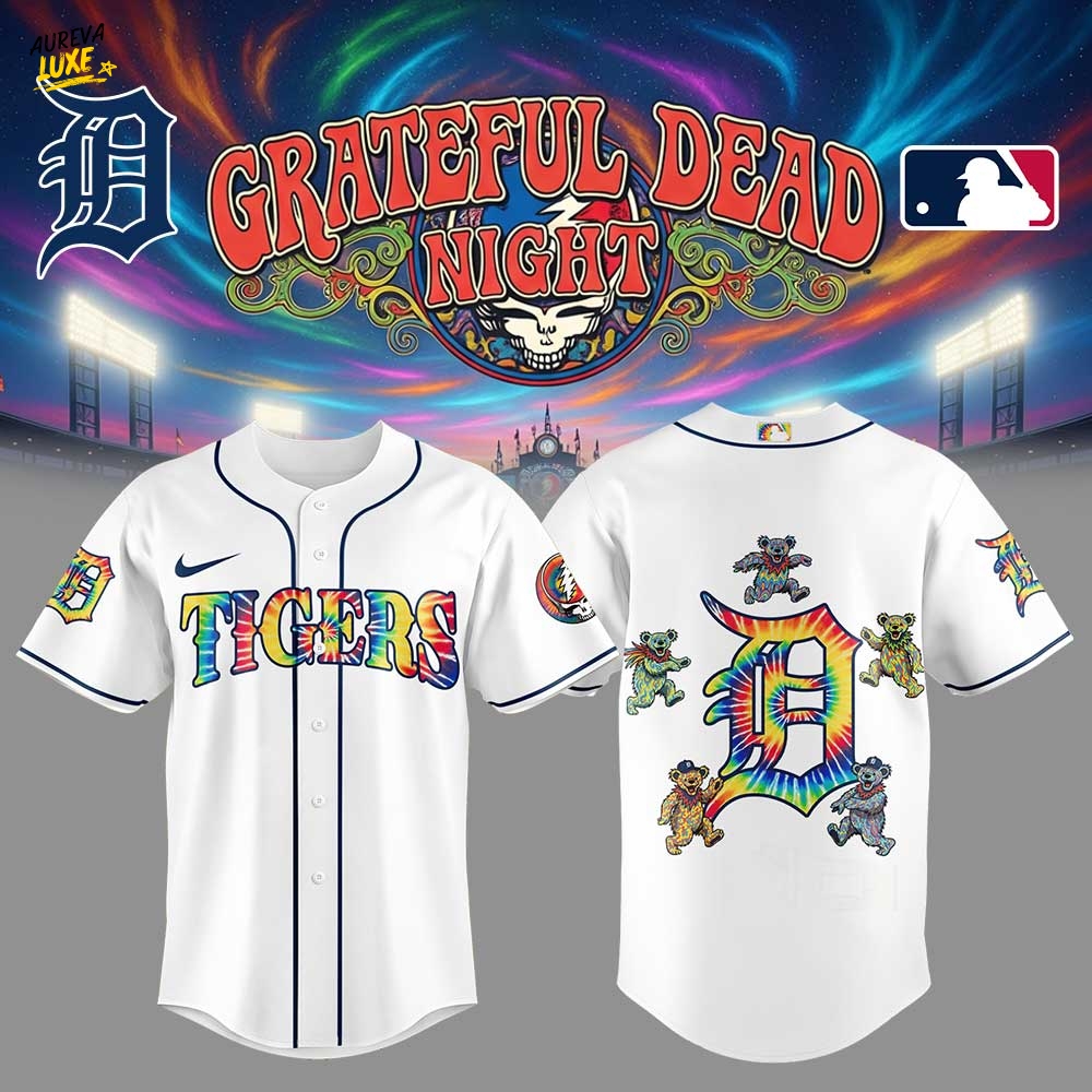 Detroit Tigers Celebrating Grateful Dead Night Limited Edition Jersey Detroit Tigers Celebrating Grateful Dead Night Limited Edition Jersey