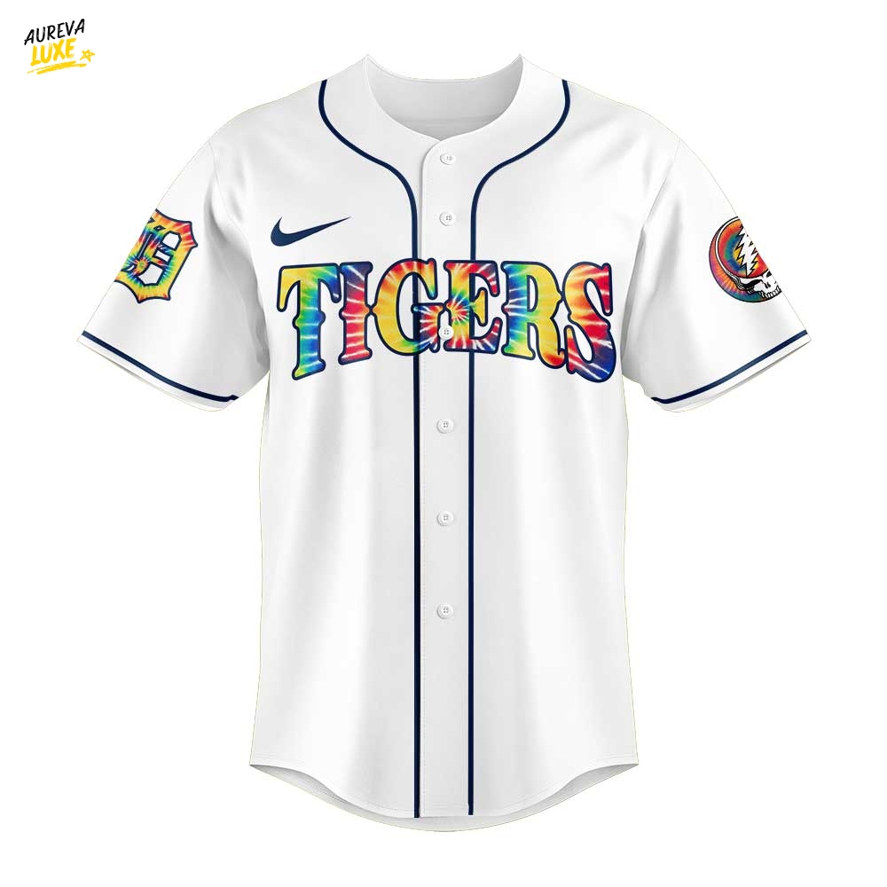Detroit Tigers Celebrating Grateful Dead Night Limited Edition Jersey Detroit Tigers Celebrating Grateful Dead Night Limited Edition Jersey