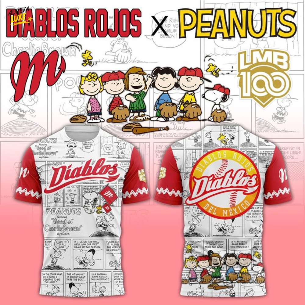 Diablos Rojos del Mexico x Peanuts 2025 T-shirt Diablos Rojos del Mexico x Peanuts 2025 T-shirt