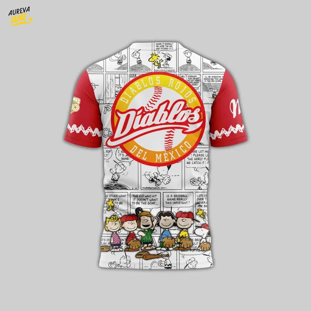 Diablos Rojos del Mexico x Peanuts 2025 T-shirt Diablos Rojos del Mexico x Peanuts 2025 T-shirt