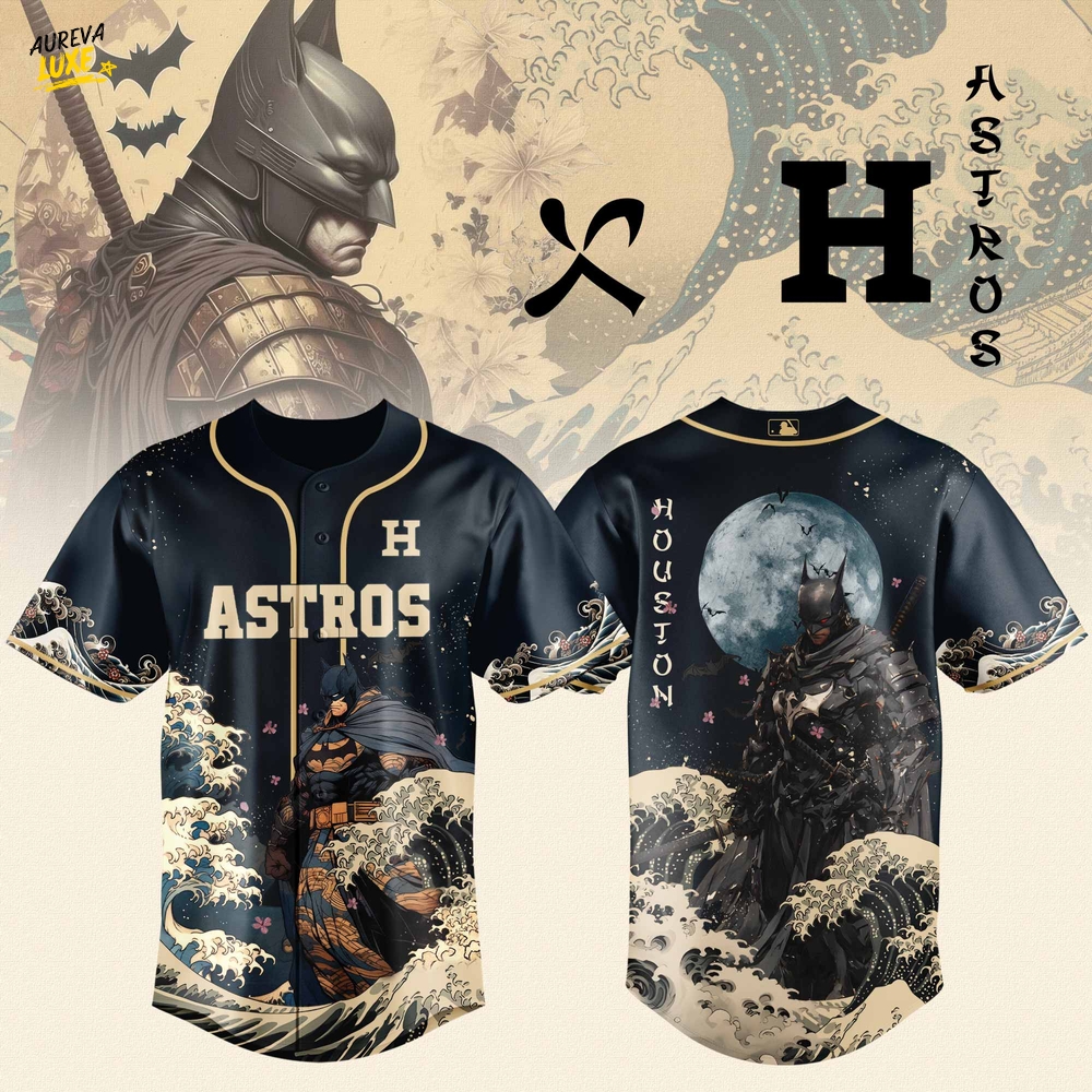 Houston Astros x Batman Night Collaboration Special Baseball Jersey Houston Astros x Batman Night Collaboration Special Baseball Jersey
