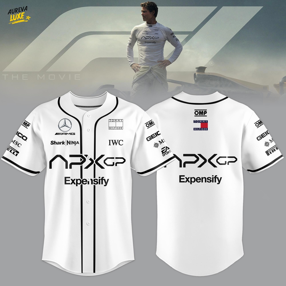 Mercedes F1 Team x F1 The Movie 2025 APXGP Brad Pitt Special Baseball Jersey Mercedes F1 Team x F1 The Movie 2025 APXGP Brad Pitt Special Baseball Jersey