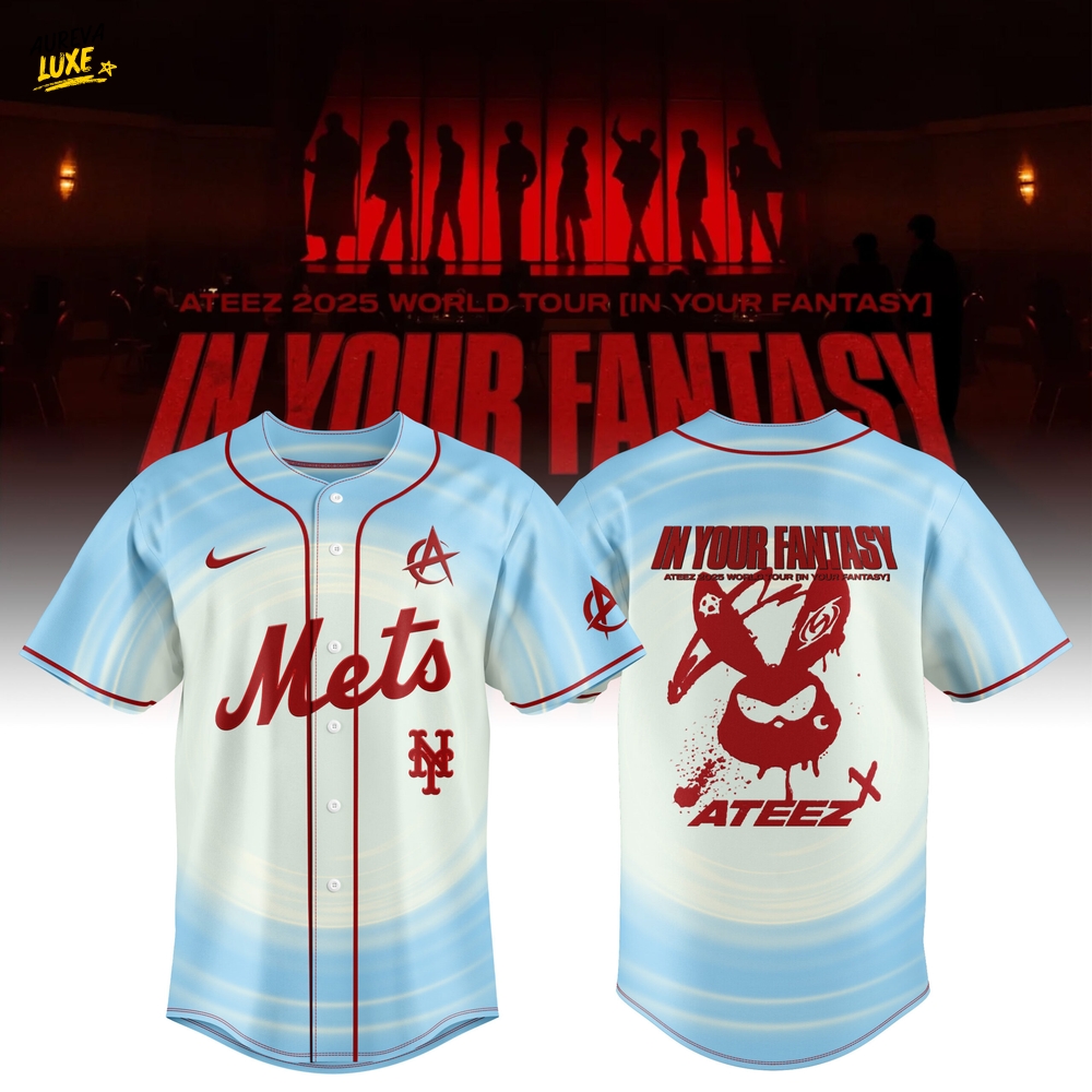 New York Mets x Ateez 2025 World Tour in Your Fantasy Special Edition Blue Baseball Jersey New York Mets x Ateez 2025 World Tour in Your Fantasy Special Edition Blue Baseball Jersey