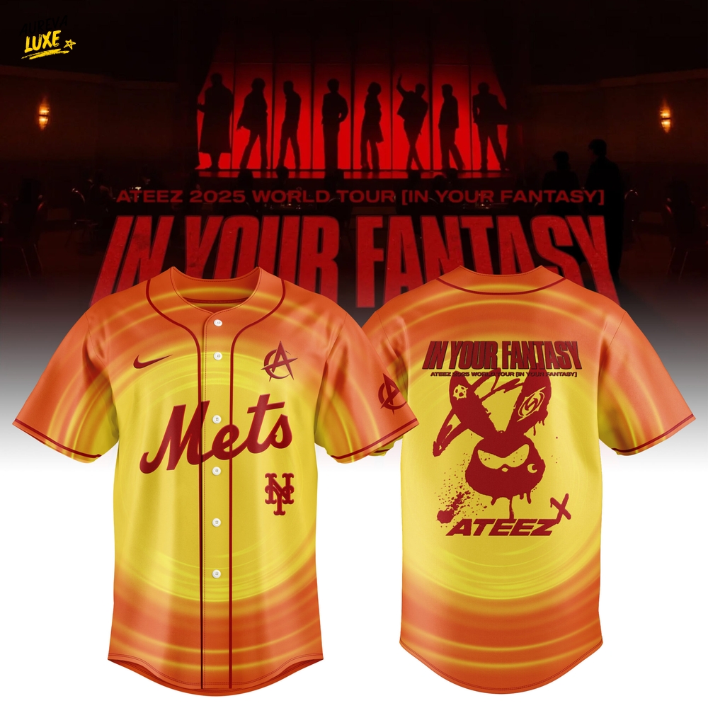 New York Mets x Ateez 2025 World Tour in Your Fantasy Special Edition Orange Baseball Jersey New York Mets x Ateez 2025 World Tour in Your Fantasy Special Edition Orange Baseball Jersey