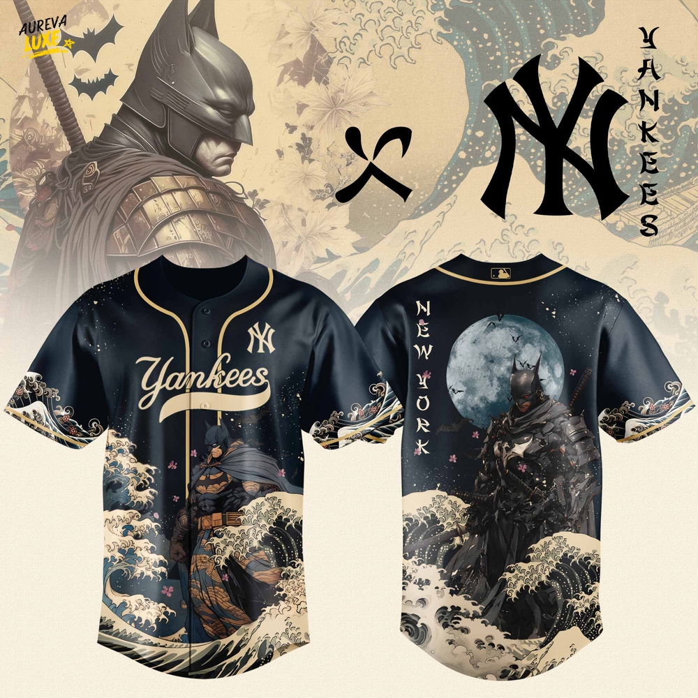 New York Yankees x Batman Night Collaboration Special Baseball Jersey New York Yankees x Batman Night Collaboration Special Baseball Jersey