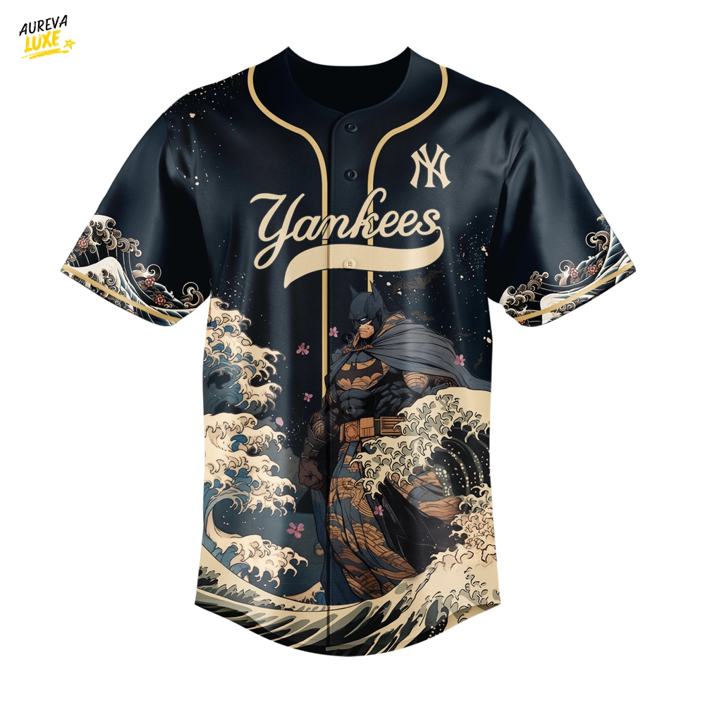 New York Yankees x Batman Night Collaboration Special Baseball Jersey New York Yankees x Batman Night Collaboration Special Baseball Jersey
