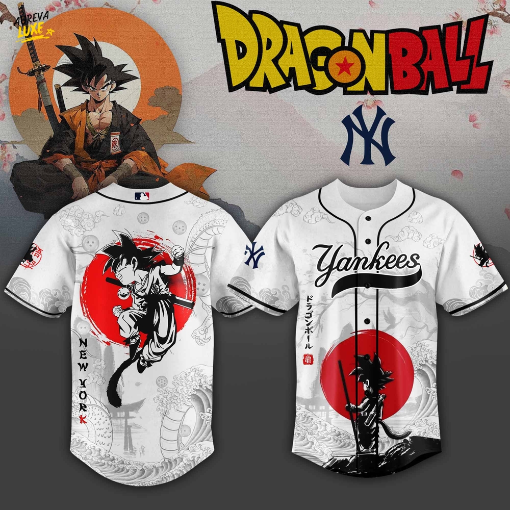 New York Yankees x Dragon Ball 2025 Japan Edition Baseball Jersey New York Yankees x Dragon Ball 2025 Japan Edition Baseball Jersey