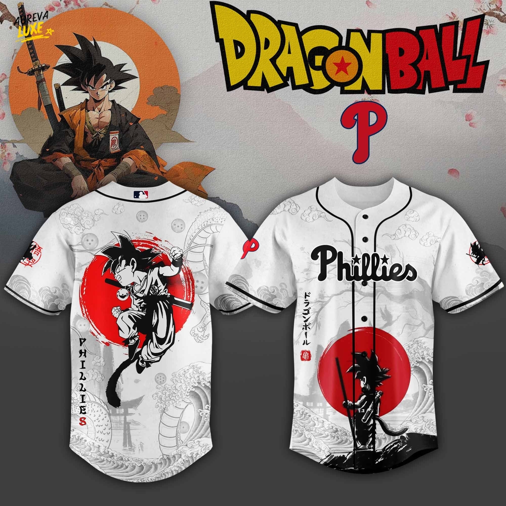 Philadelphia Phillies x Dragon Ball 2025 Japan Edition Baseball Jersey Philadelphia Phillies x Dragon Ball 2025 Japan Edition Baseball Jersey