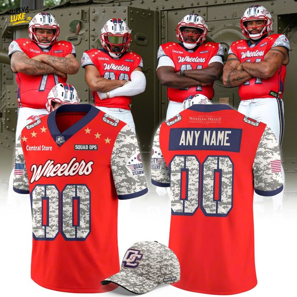 Quad City Steamwheelers x Military Appreciation Night 2025 Football Jersey Quad City Steamwheelers x Military Appreciation Night 2025 Football Jersey