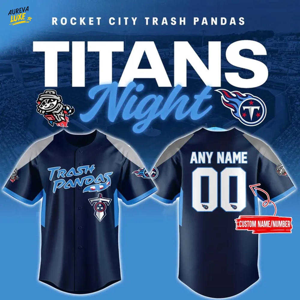 Rocket City Trash Panda x Tennessee Titans Night Jersey Rocket City Trash Panda x Tennessee Titans Night Jersey