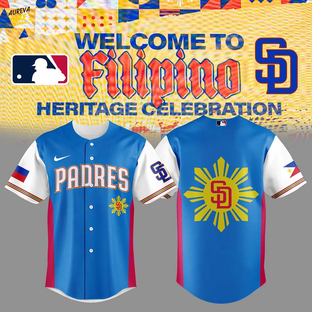San Diego Padres Celebrating Filipino Heritage Night Limited Edition Baseball Jersey San Diego Padres Celebrating Filipino Heritage Night Limited Edition Baseball Jersey