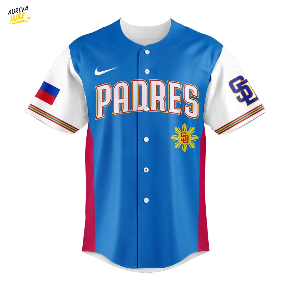 San Diego Padres Celebrating Filipino Heritage Night Limited Edition Baseball Jersey San Diego Padres Celebrating Filipino Heritage Night Limited Edition Baseball Jersey
