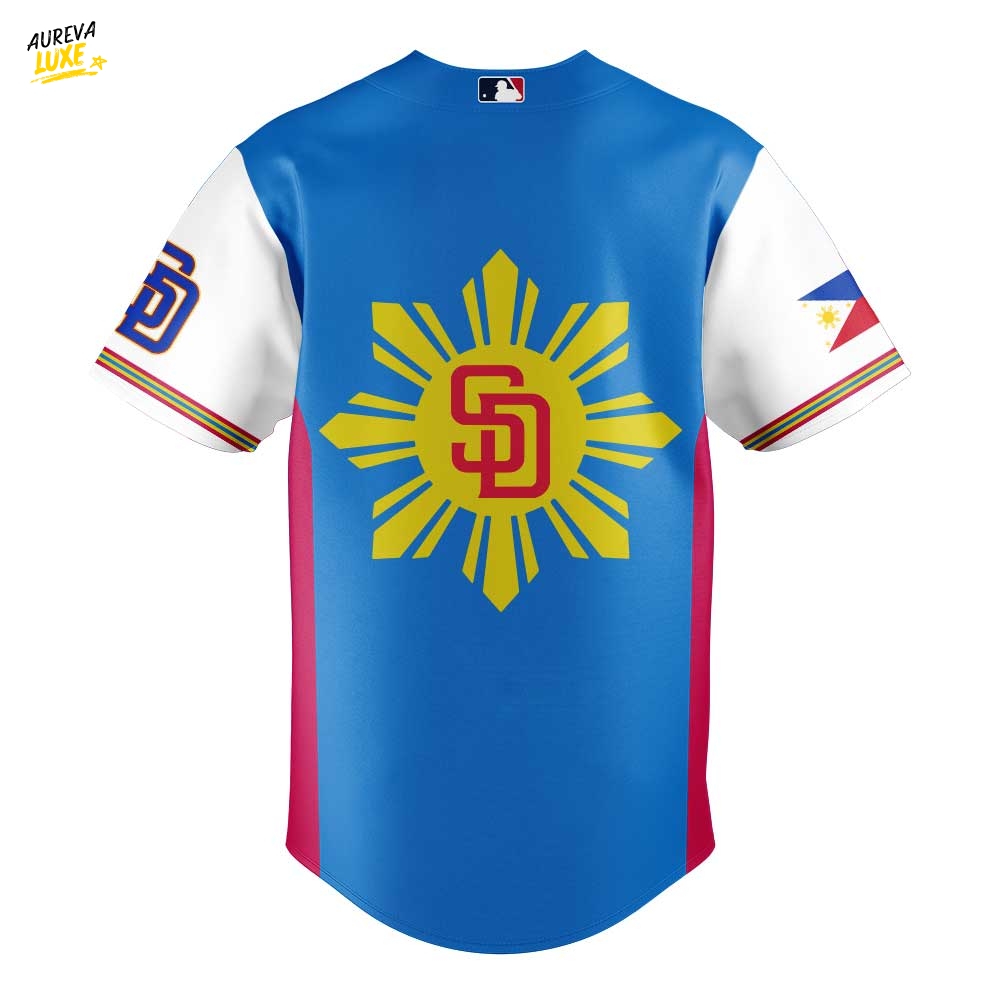 San Diego Padres Celebrating Filipino Heritage Night Limited Edition Baseball Jersey San Diego Padres Celebrating Filipino Heritage Night Limited Edition Baseball Jersey
