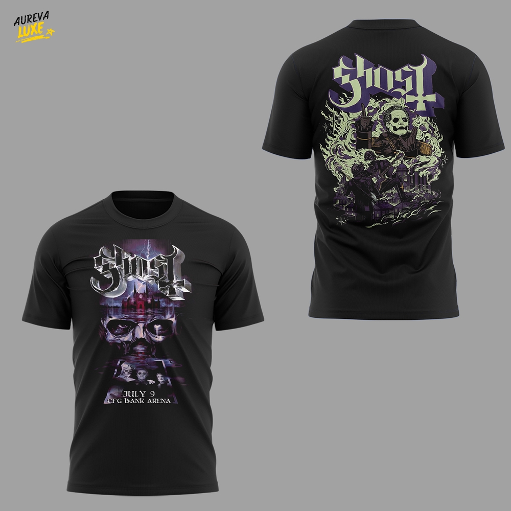 The Band Ghost Skeletour Word Tour 2025 Tee The Band Ghost Skeletour Word Tour 2025 Tee