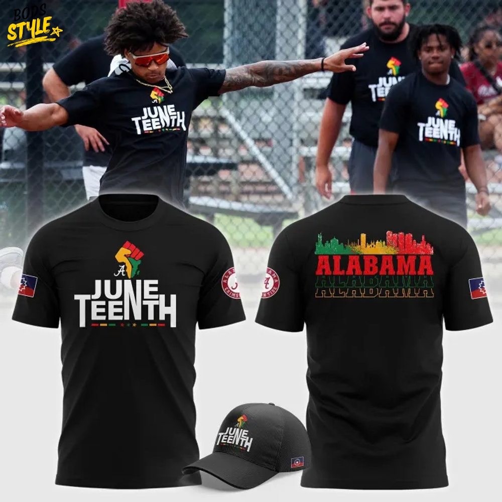 Alabama Crimson Tide x Juneteenth Heritage 2025 Special Black Tee Alabama Crimson Tide x Juneteenth Heritage 2025 Special Black Tee