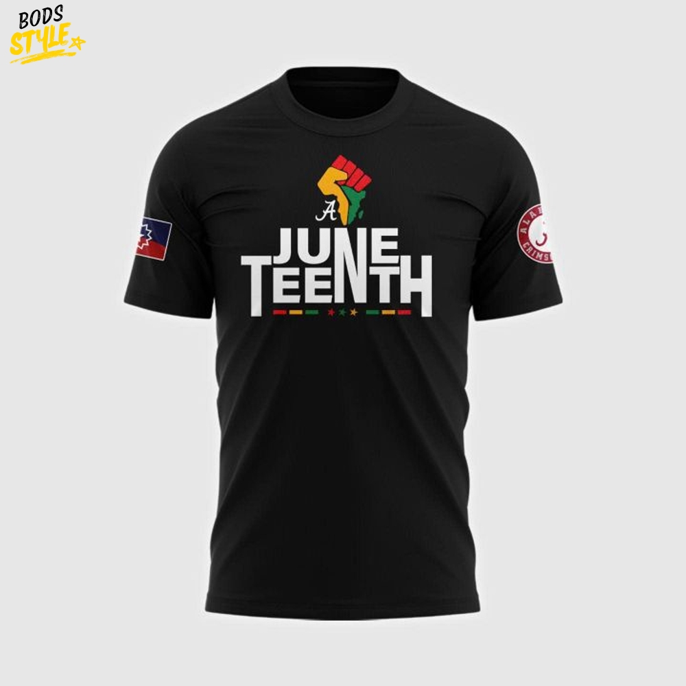 Alabama Crimson Tide x Juneteenth Heritage 2025 Special Black Tee Alabama Crimson Tide x Juneteenth Heritage 2025 Special Black Tee